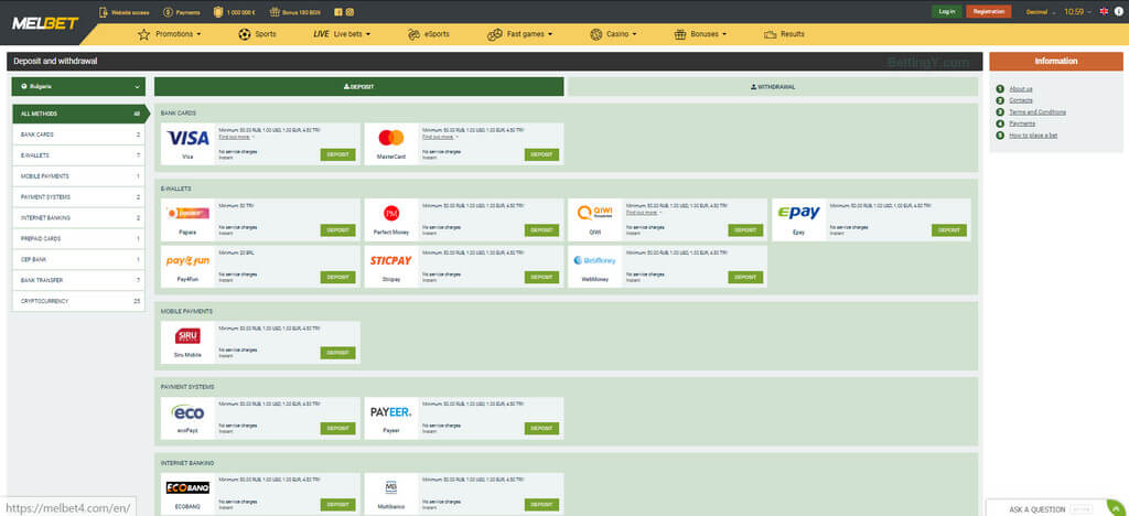Payment Methods Linked to Bonuses